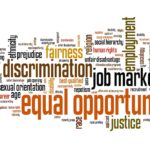 Employment law and equal opportunity word cloud concept