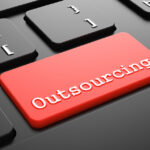 Outsourcing on Red Keyboard Button