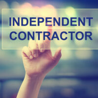 Independent Contractor sign Independent Contractor sign