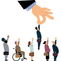 A line of employees getting picked on the basis of national origin A line of employees getting picked on the basis of national origin