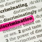 Paper that reads discrimination